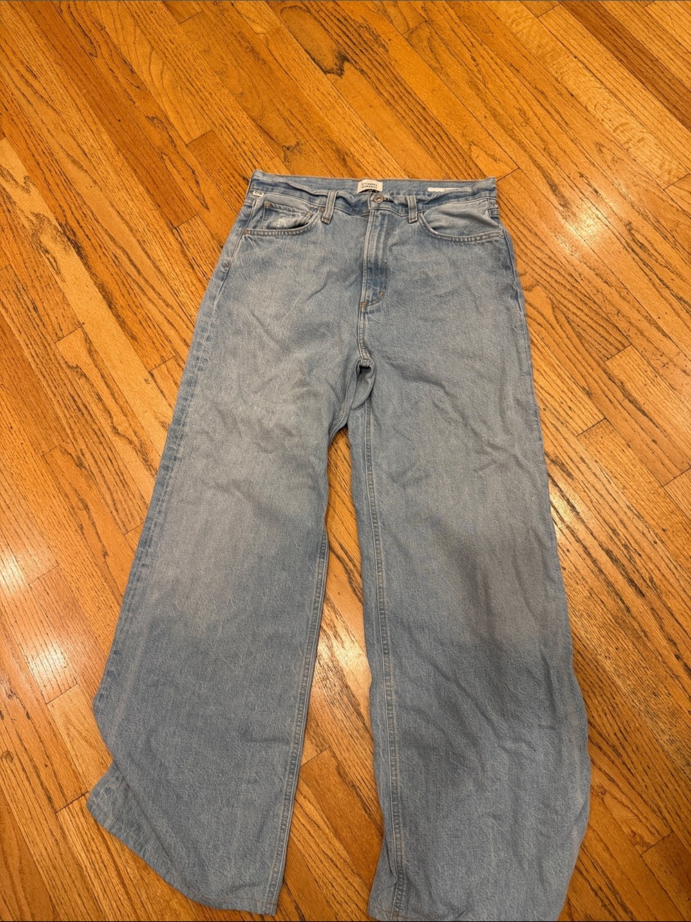 Ag Adriano Goldschmied Light Blue Wide Leg Jeans